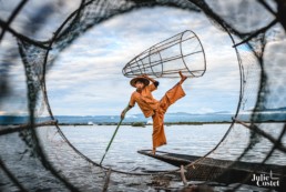 Portrait de pêcheur en Birmanie