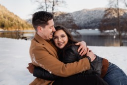 Séance engagement en hiver dans les Vosges