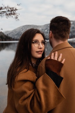 Séance engagement en hiver dans les Vosges