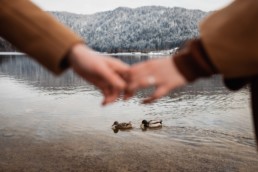 Séance engagement en hiver dans les Vosges