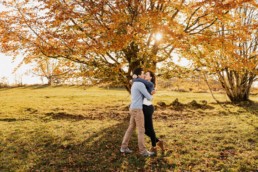 Séance couple en automne dans les Vosges