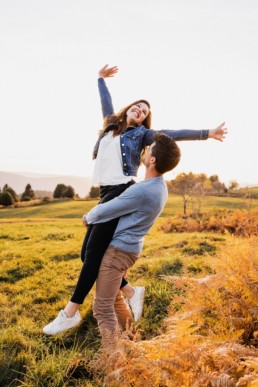 Séance couple en automne dans les Vosges