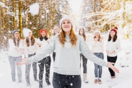 Séance photo EVJF neige