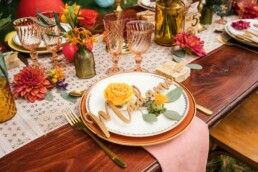 Table de mariage coloré