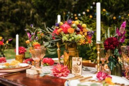 Table de mariage coloré