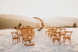 Mariage dans la neige