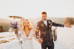 Mariage en hiver dans les Vosges