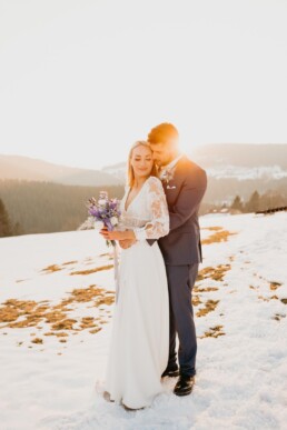 Mariage en hiver dans les Vosges