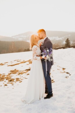 Mariage en hiver dans les Vosges