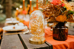 Table décoration pour un mariage en automne